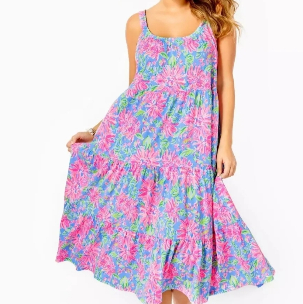 Lilly Pulitzer Loro Midi Swing Dress Size M